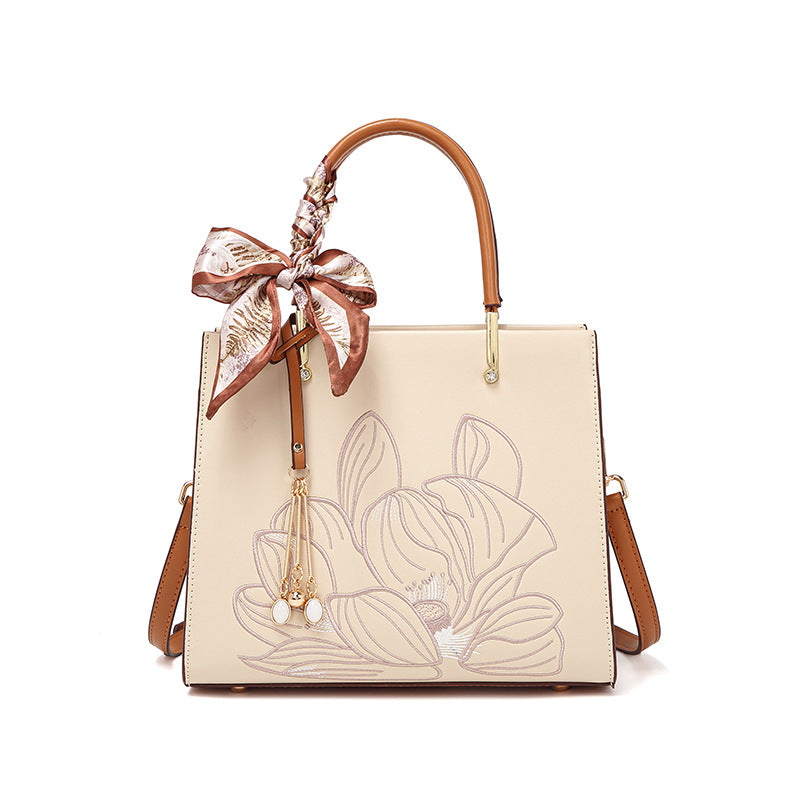 Handbag Spring Elegant Graceful Mother Bag Chinese Embroidery Women Shoulder Bag Large Capacity Office Tote Women Wanita Store