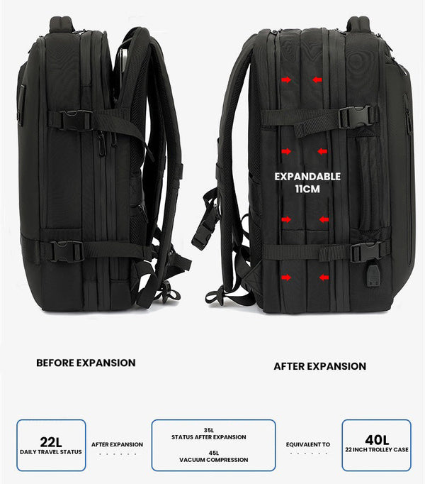 The Ytrion™ Advanced Vacuum Backpack by Camel Mountain –  45L, Fits Up To 16