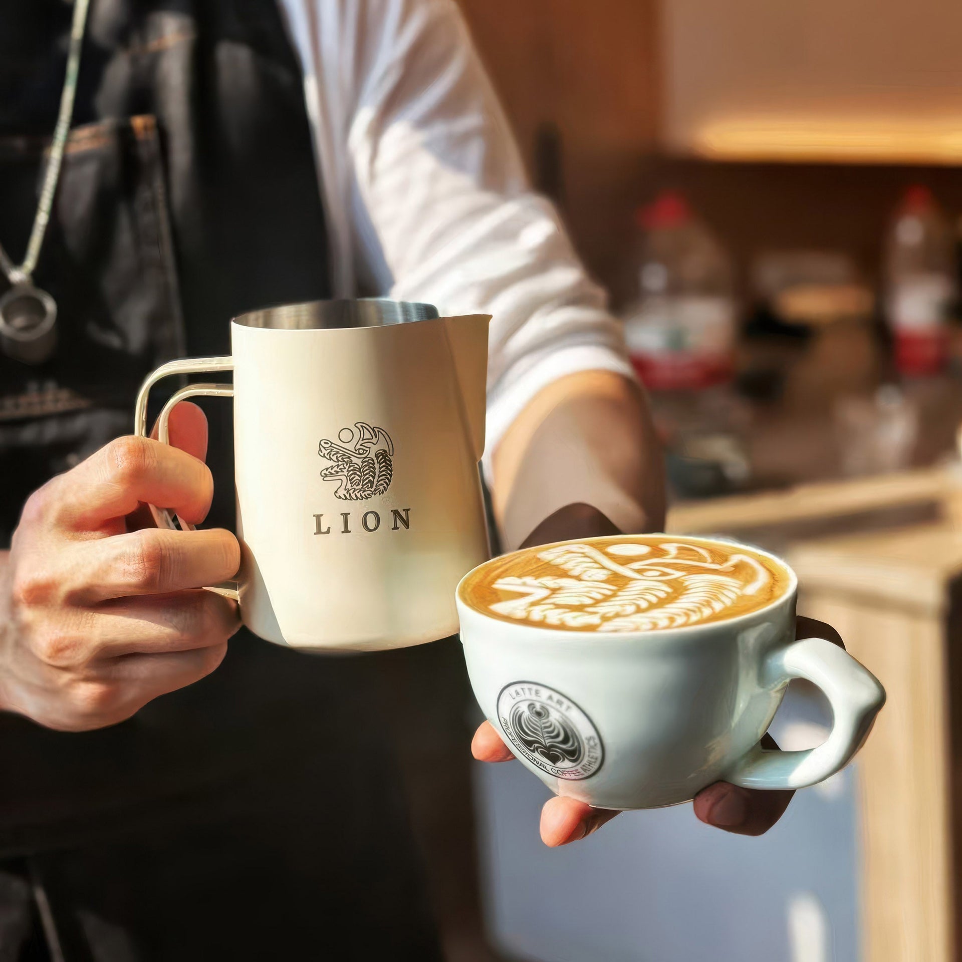 Double Wing Latte Art Pitcher Professional Milk Frothing Cup