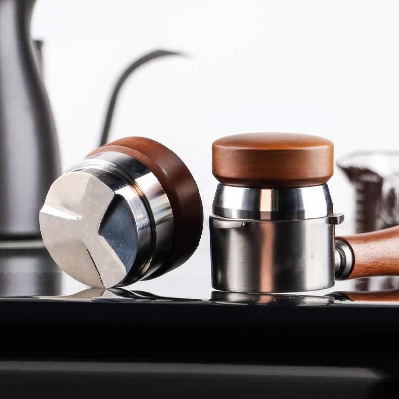Espresso Distributor with Walnut Handle