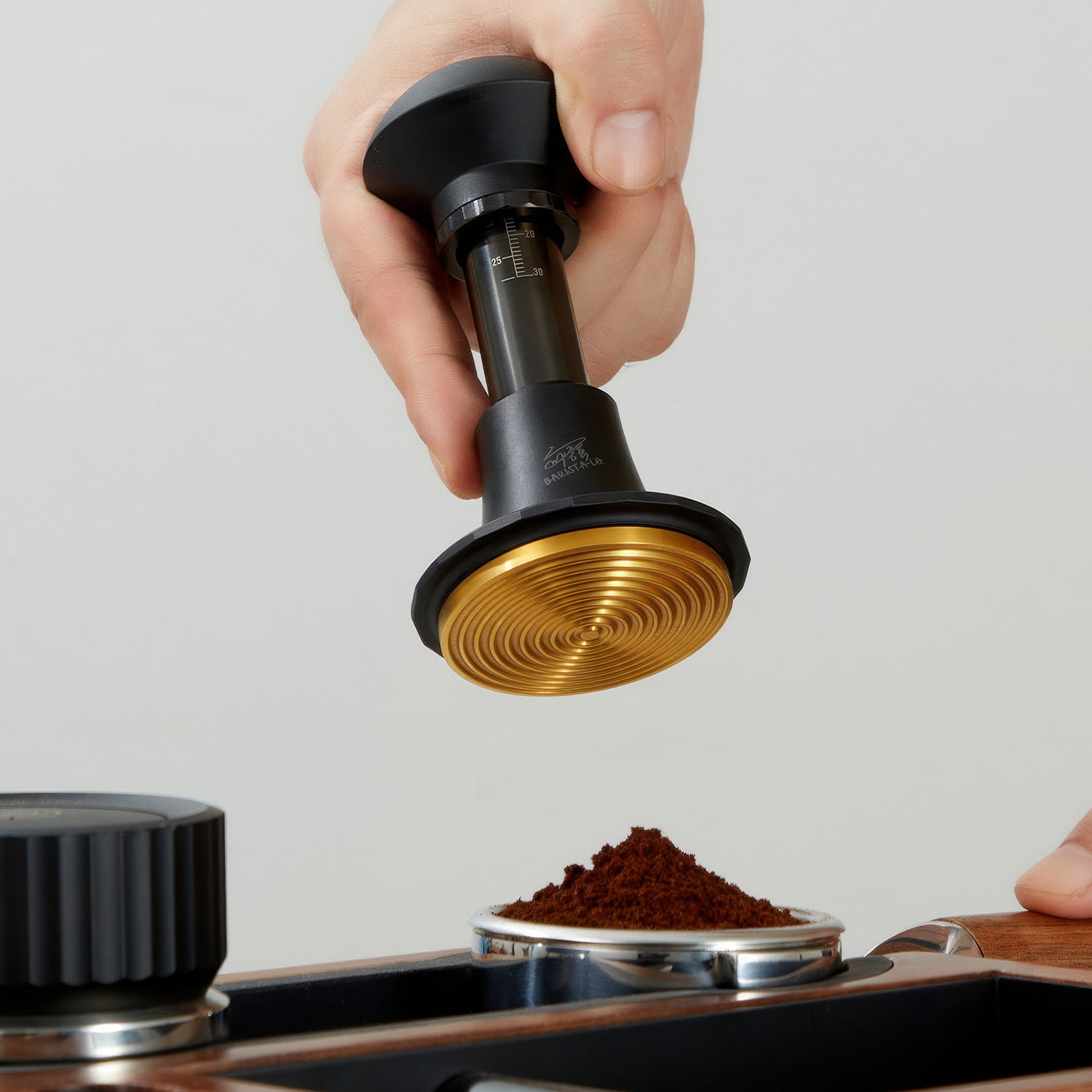 Titanium Spring-Loaded Espresso Tamper