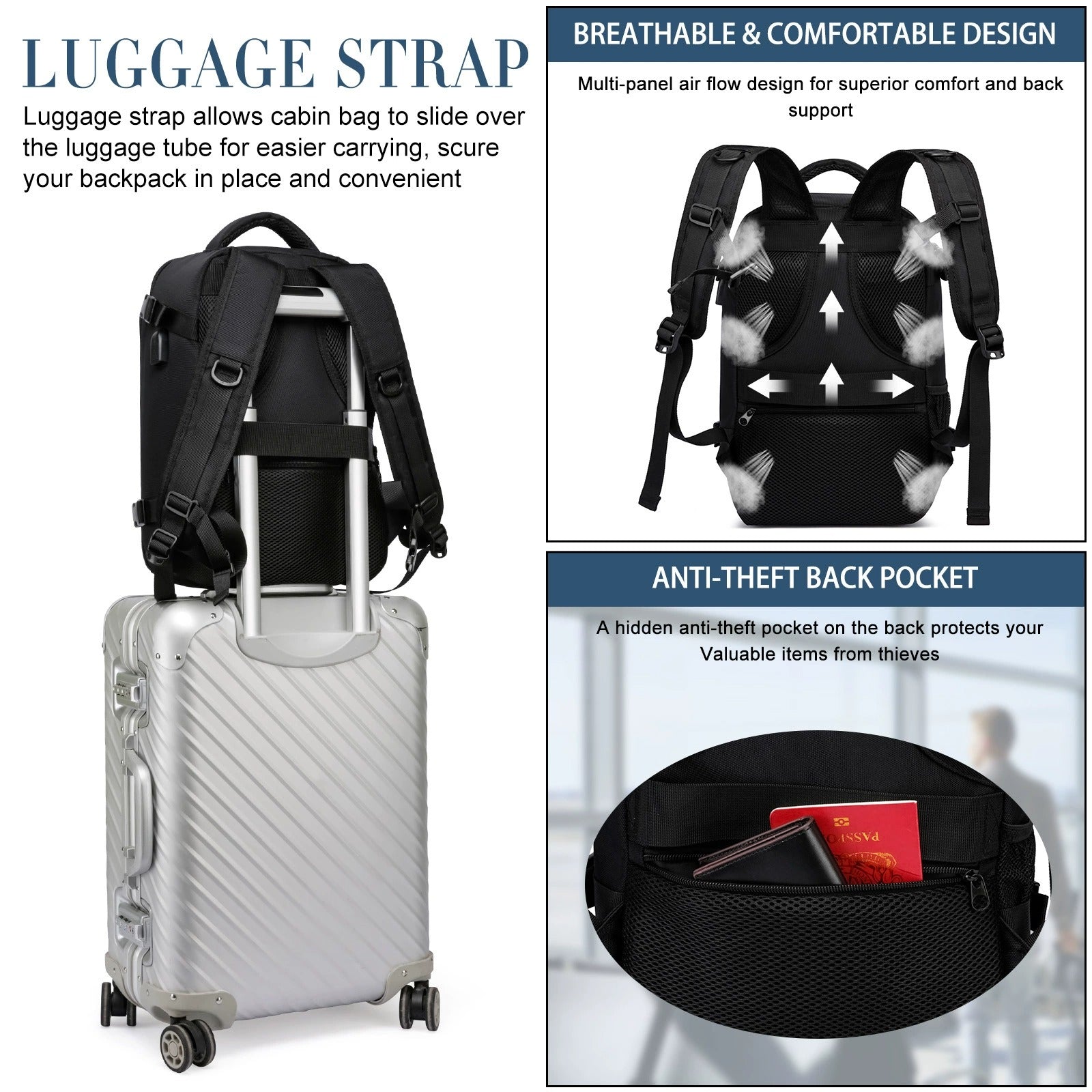 The Zyphron™ Elite Backpack by Camel Mountain –  35L, Fits Up To 16