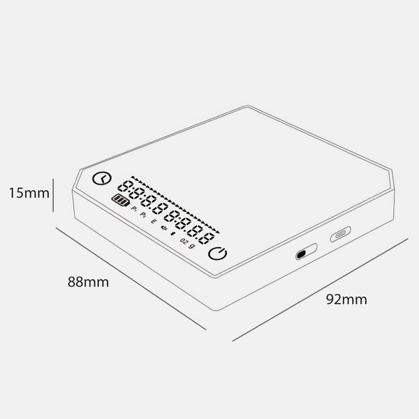 Smart Espresso Scale Compact Metal Body