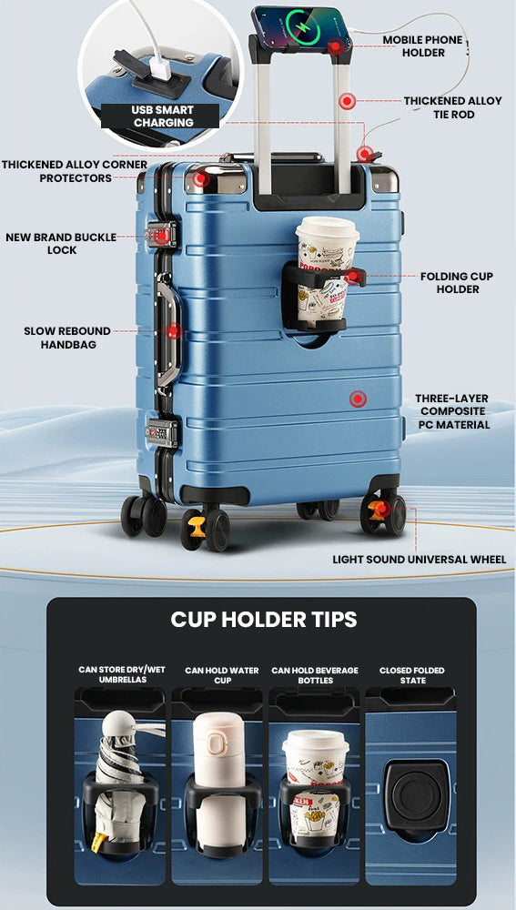 The Draynor™ Luxe Suitcase by Camel Mountain – Available in 20