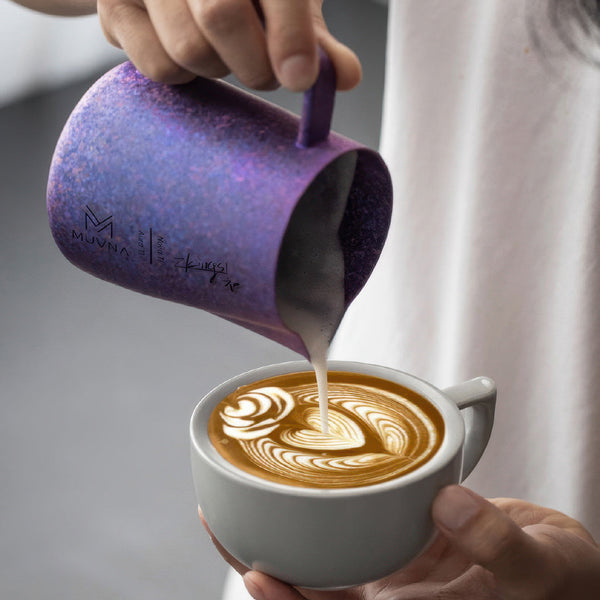 Aurora Crystal Titanium Latte Pitcher