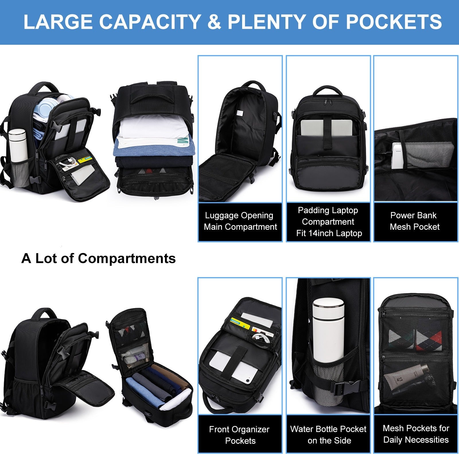 The Zyphron™ Elite Backpack by Camel Mountain –  35L, Fits Up To 16