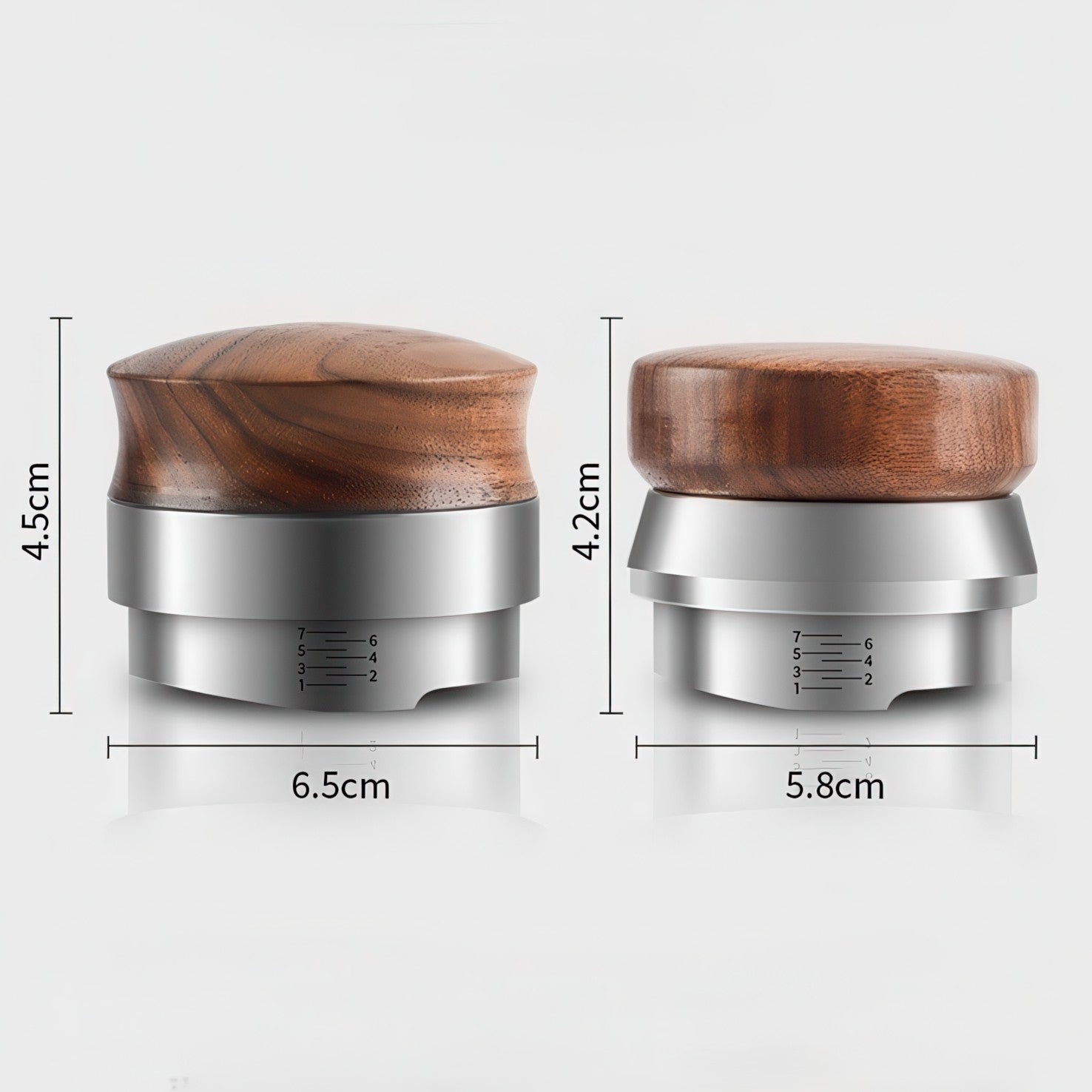 Espresso Distributor with Walnut Handle