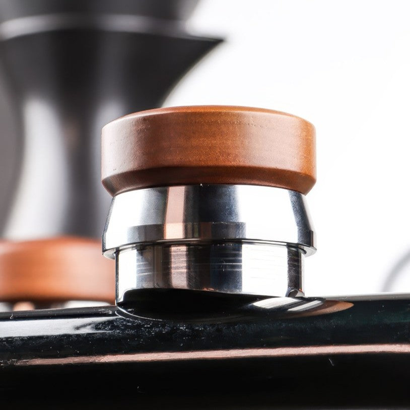 Espresso Distributor with Walnut Handle