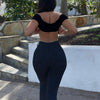 Bell-bottom Women's European And American Hip Raise Slimming Mop Pants - Black / 2XL