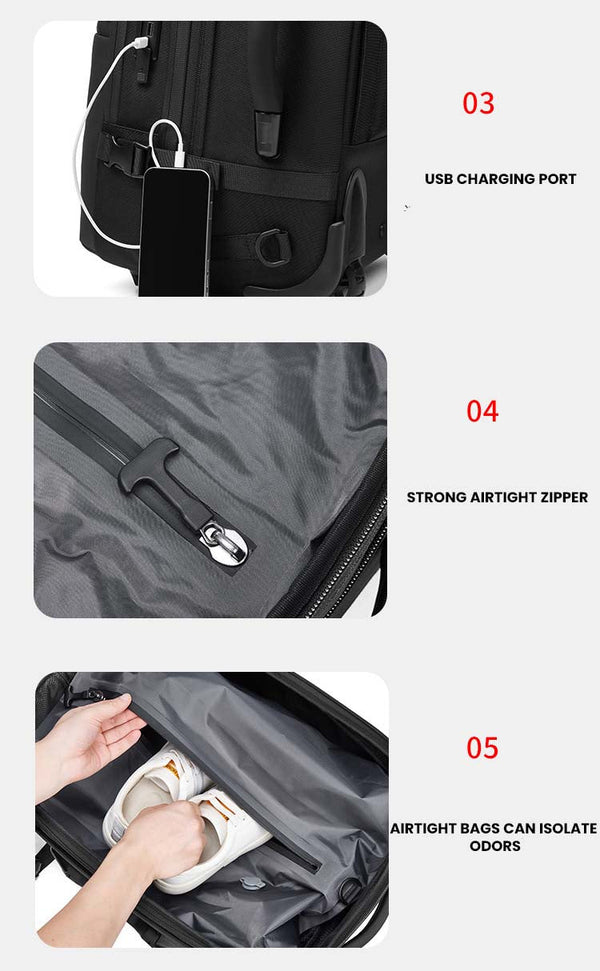 The Nexa™ Turbo Vacuum Backpack by Camel Mountain – 55L, Fits Up To 17