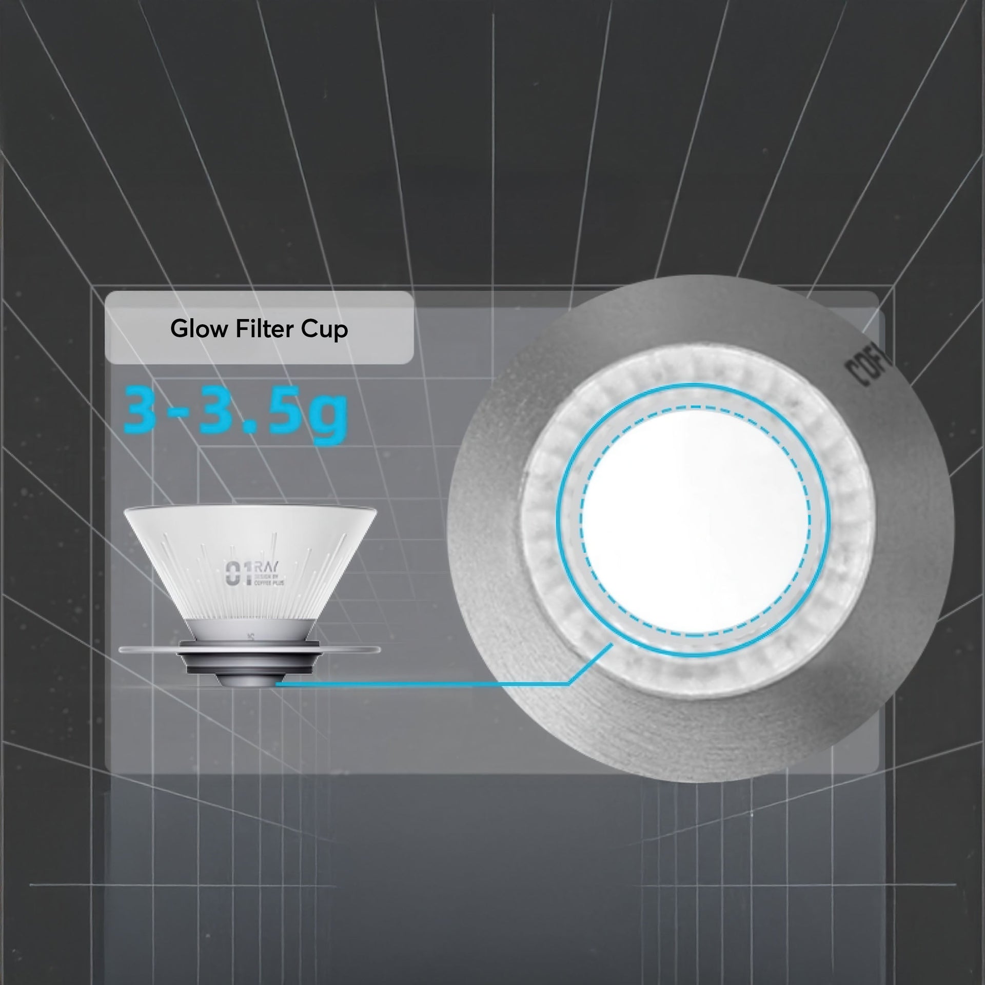 Ray Star Shadow V60 Style Pour Over Coffee Dripper