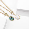 925 Sterling Silver Sea Shell/Abalone Shell Pendant Necklace for Women