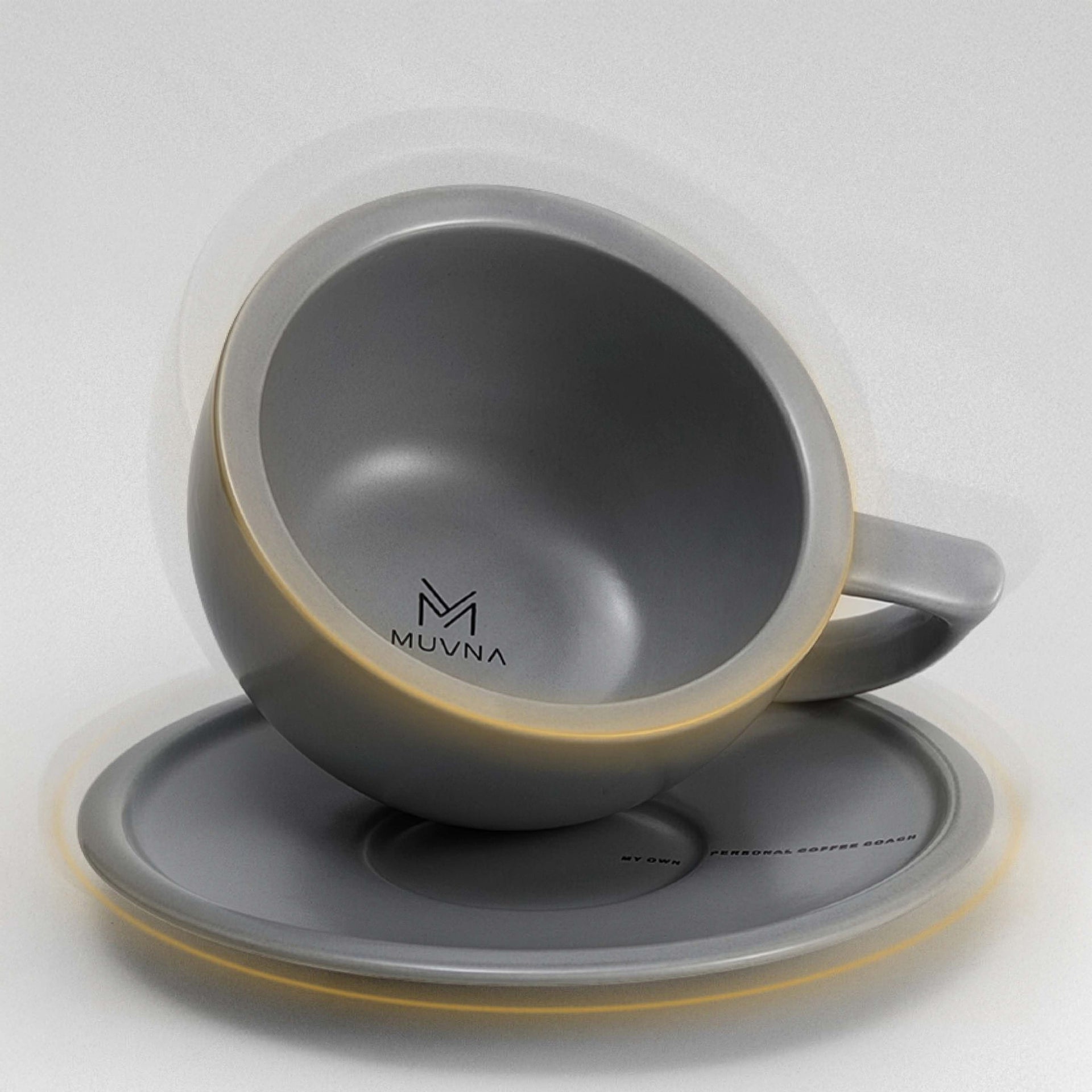 Embossed Ceramic Latte Cup 280ml