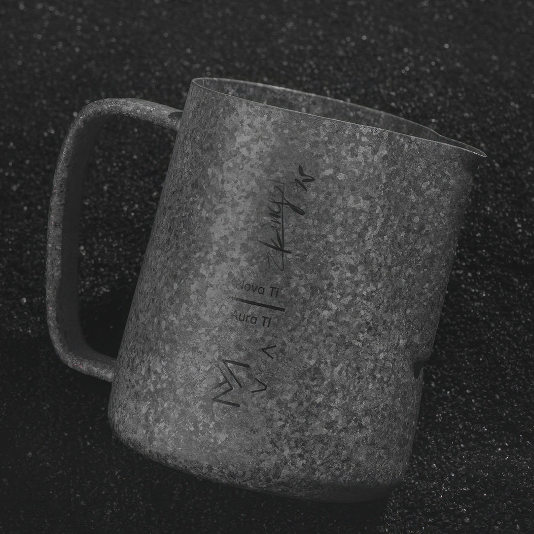 Aurora Crystal Titanium Latte Pitcher