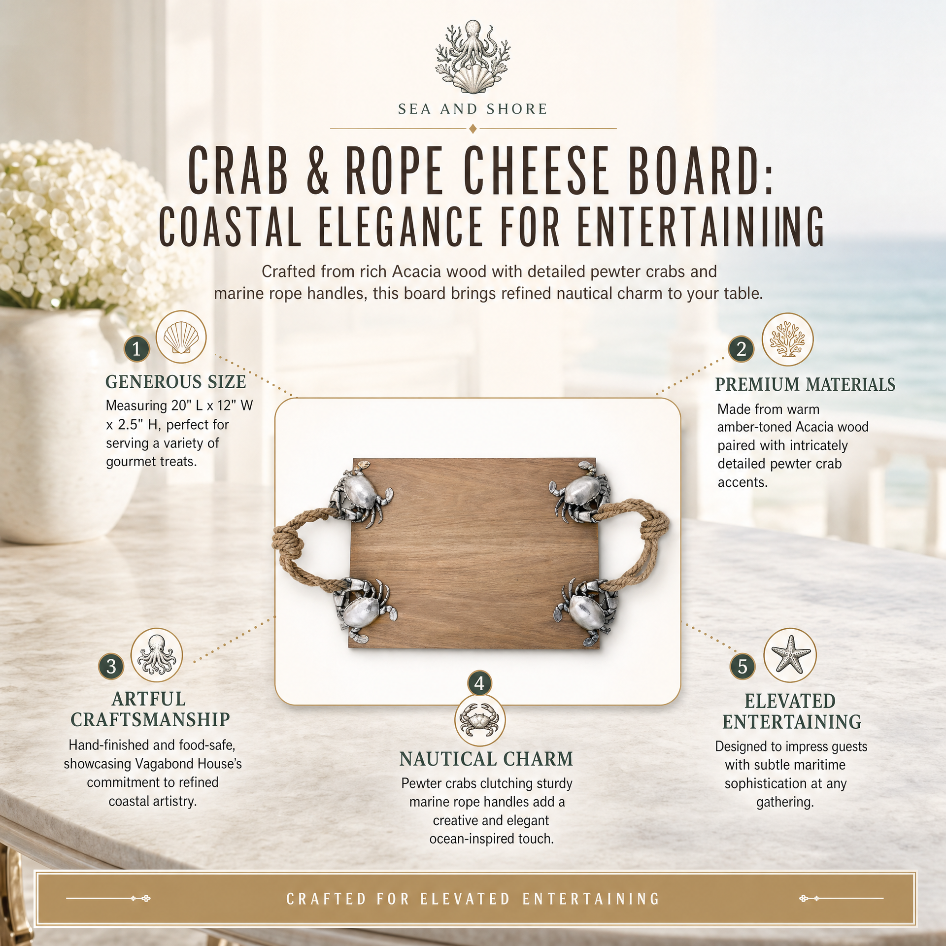 Crab & Rope Cheese Board
