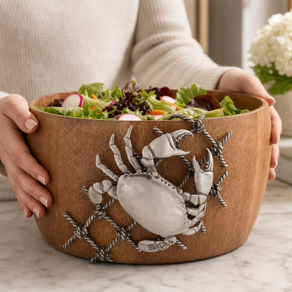 Crab in Net Salad Bowl