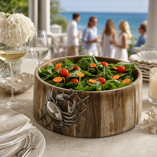 Crab in Net Salad Bowl