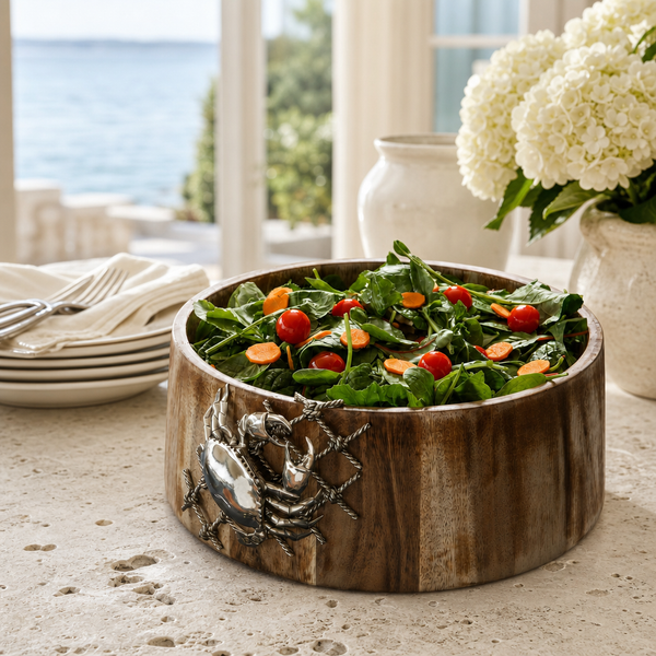 Crab in Net Salad Bowl
