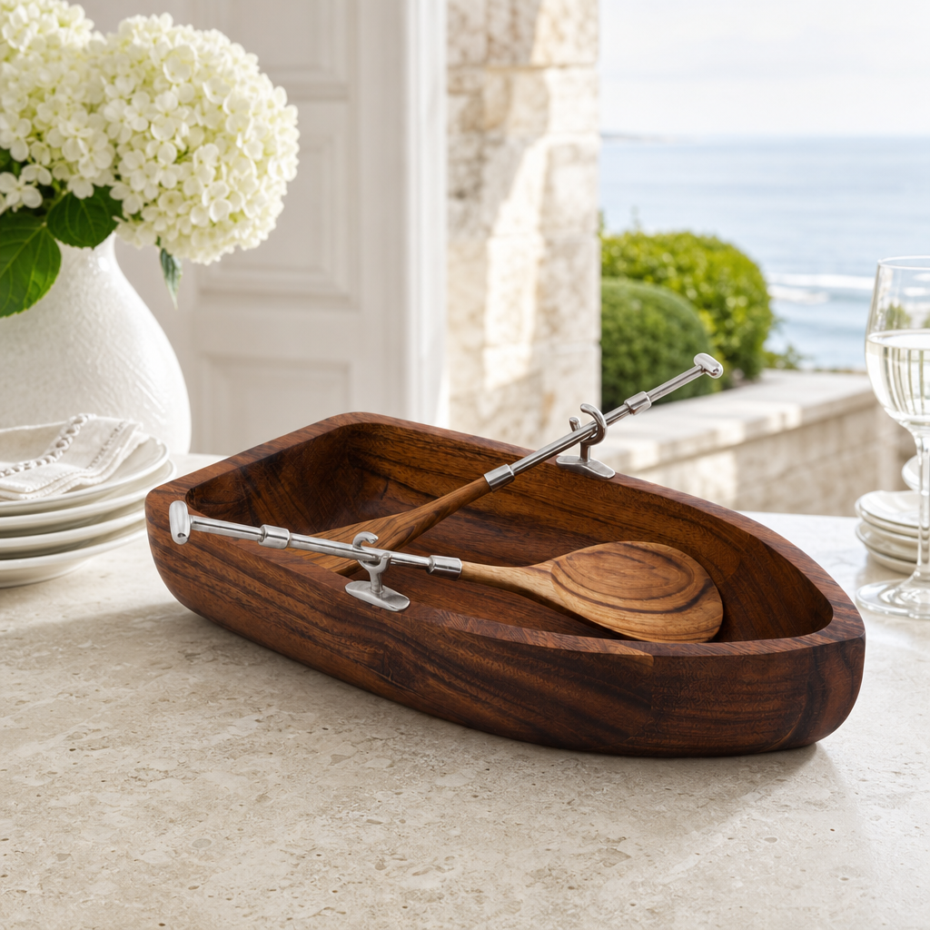 Row Boat Salad Bowl Set