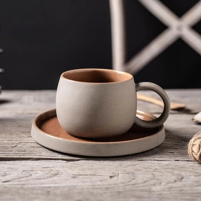 Coffee Mug with Saucer - Ceramic Ameraeon
