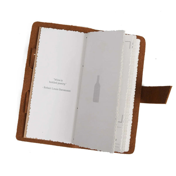 Tolredo Premium Wine Logbook - Top-Grain Cowhide Leather Wine Tasting Journal - Gifts for You 'n Me