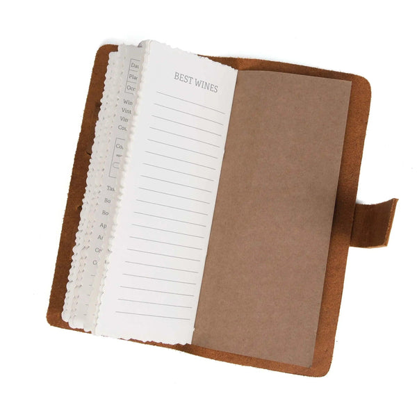 Tolredo Premium Wine Logbook - Top-Grain Cowhide Leather Wine Tasting Journal - Gifts for You 'n Me