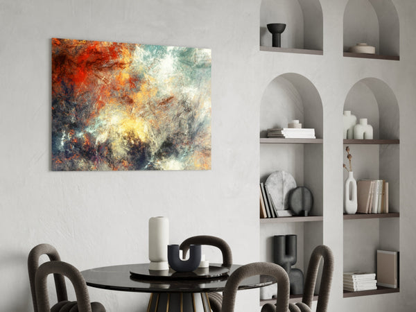 Abstract 3 Glass Wall Arts