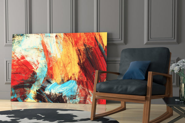 Abstract 3 Glass Wall Arts