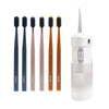 Pursonic Ultimate Oral Care Bundle: USB Rechargeable Collapsible Water Flosser & Wide Brush Head Charcoal Toothbrush