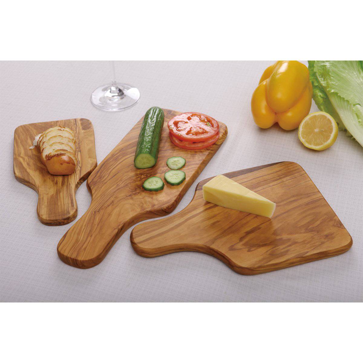 OLIVEWOOD PADDLE-handle CUTTING BOARD