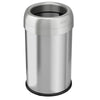 13 Gallon Round Open Top Composite Kitchen Trash Can with Dual AbsorbX