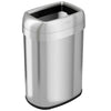 13 Gallon Oval Open Top Composite Kitchen Trash Can with Dual AbsorbX