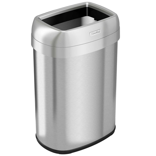 13 Gallon Oval Open Top Composite Kitchen Trash Can with Dual AbsorbX
