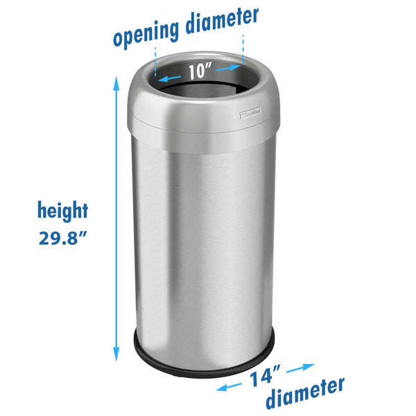 16 Gallon / 60 Liter Round Open Top Trash Can
