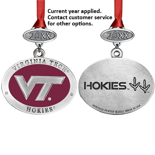 Virginia Tech University VT Logo Ornament Heritage Metalworks, Inc.
