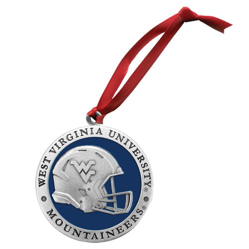 West Virginia University Helmet Ornament