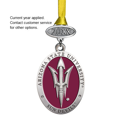 Arizona State University Pitch Fork Logo Ornament Heritage Metalworks, Inc.