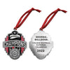 2022 Georgia Football Championship Back to Back Logo Ornament