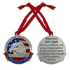 America's 250th Anniversary Eagle Head with Flag Ornament (w/ Back Text)