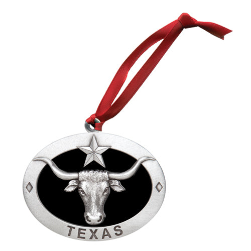 Longhorn with Texas Ornament