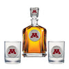 University of Minnesota Capitol Decanter with 2 Glasses