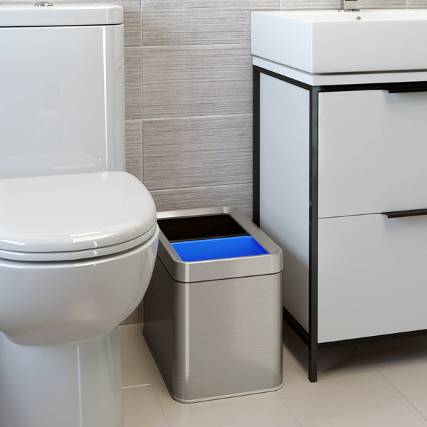 5.3 Gallon / 20 Liter Dual Compartment Open Top Trash Can & Recycle Bin