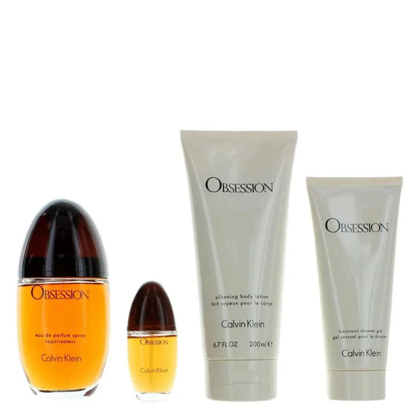 Obsession By Calvin Klein For Women 4Pcs Set EDP Spray