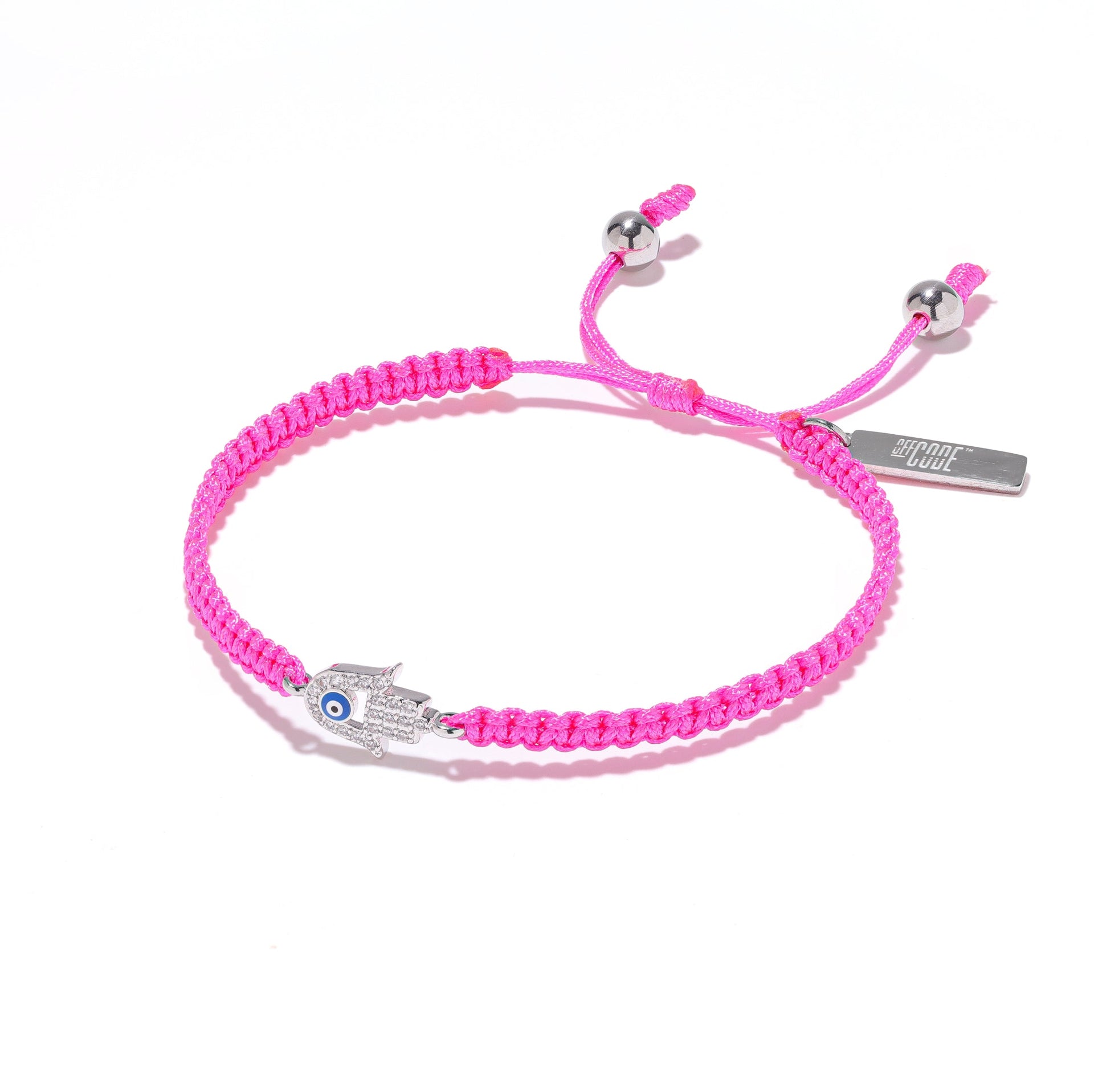 Neon pink evil eye
