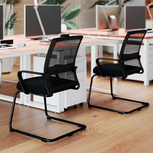 Office Guest Chair with Lumbar Support for Waiting Room-2 Pieces