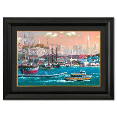 Old Blue and San Francisco Maritime Park (UNFRAMED) by Alexander Chen - Giclee | Seriolithograph - Artman