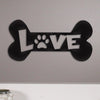 Puppy Love - Metal Wall Art/Décor - 12 x 6 / Black