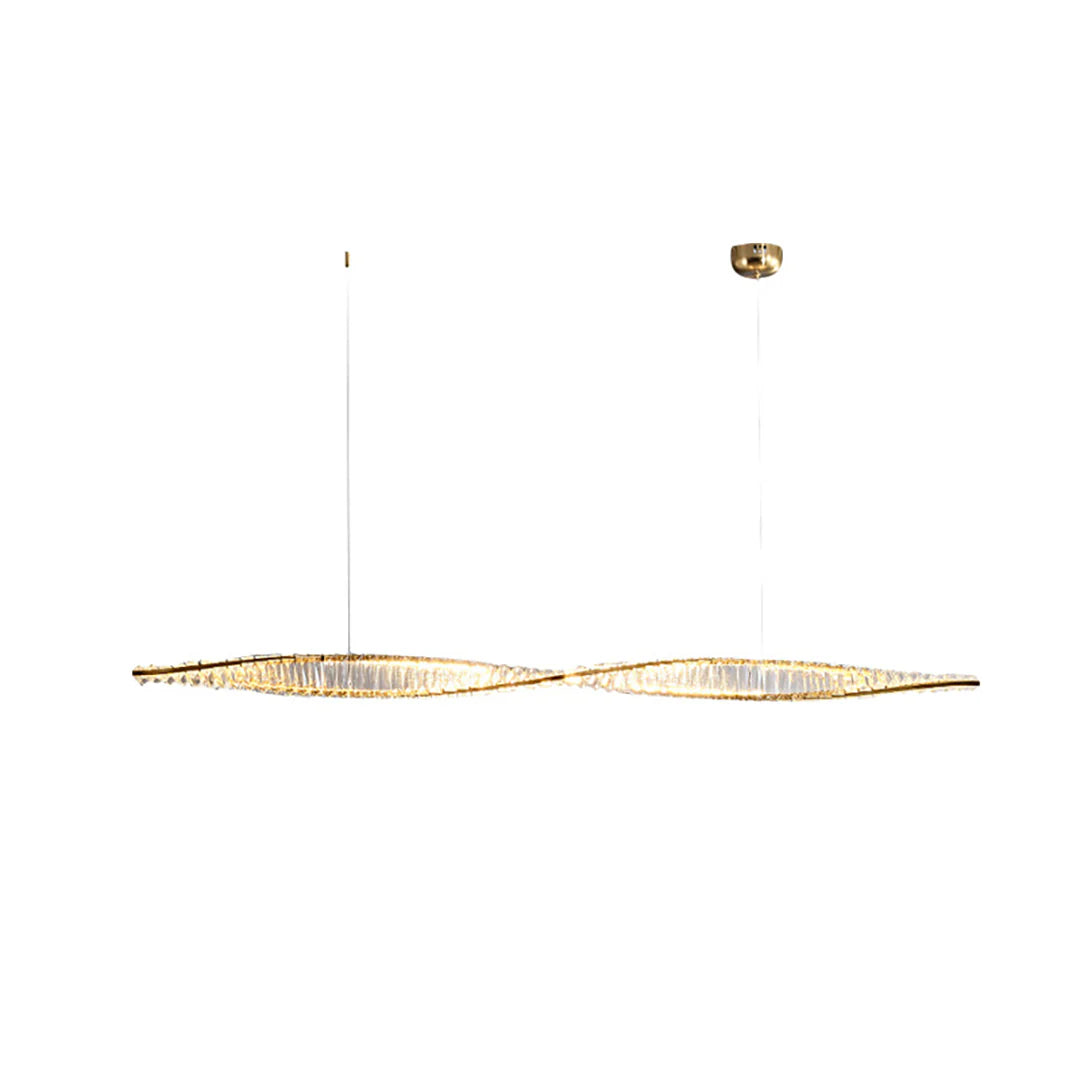 Linear Luxury Spiral Crystal Chandelier