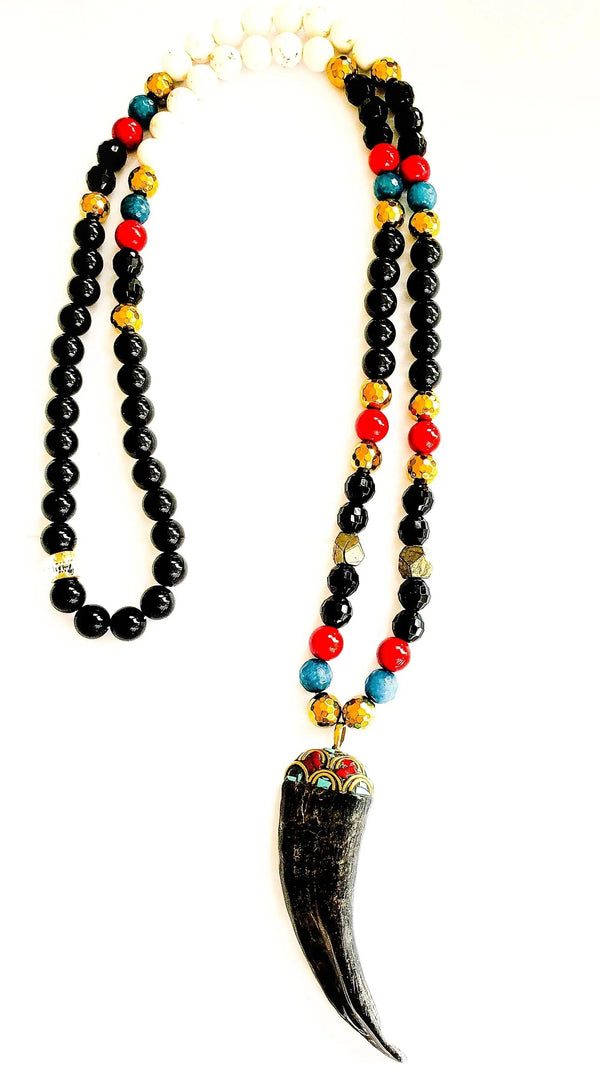Onyx Tibetan Necklace - Gifts for You 'n Me