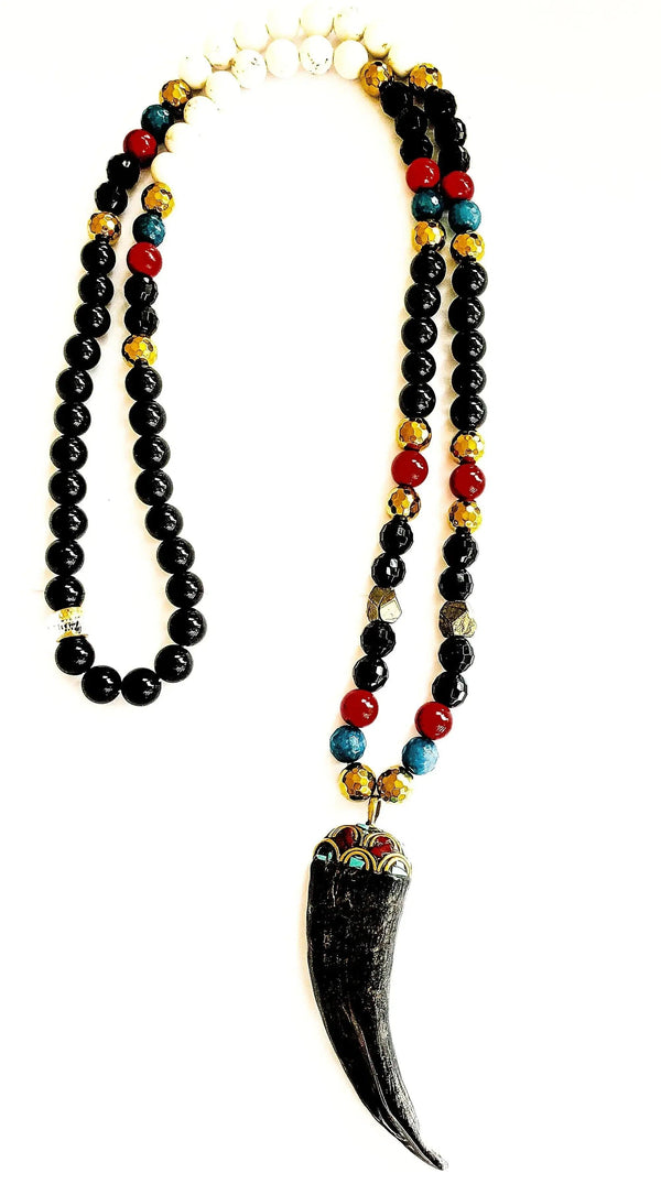 Onyx Tibetan Necklace - Gifts for You 'n Me